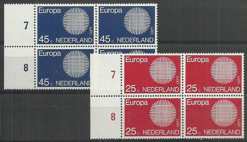 Znaczek Holandia 1970 Mi 942-943 Czyste **