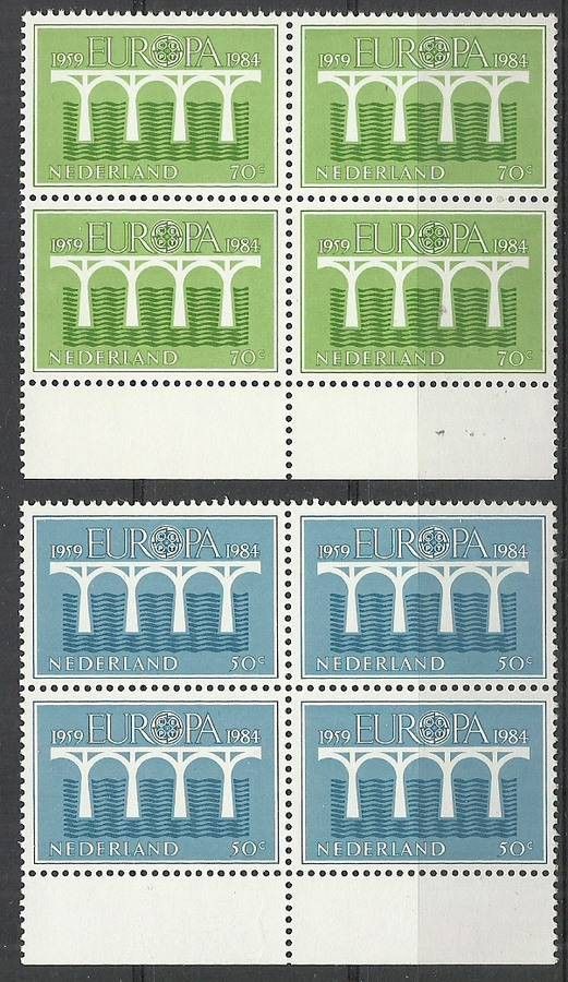 Znaczek Holandia 1984 Mi 1251-1252A Czyste **