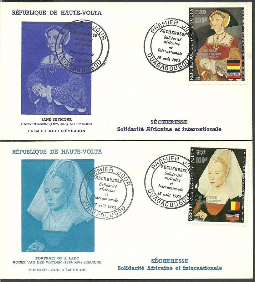 Znaczek Górna Wolta 1970 Mi 458-459 FDC