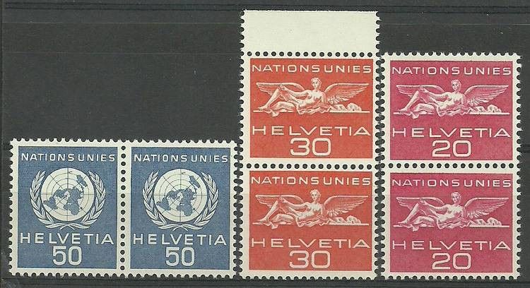 Znaczek Szwajcaria 1959 Mi uno 28-30 Czyste **