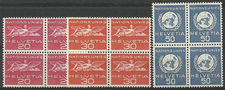 Znaczek Szwajcaria 1960 Mi uno 28-30 Czyste **