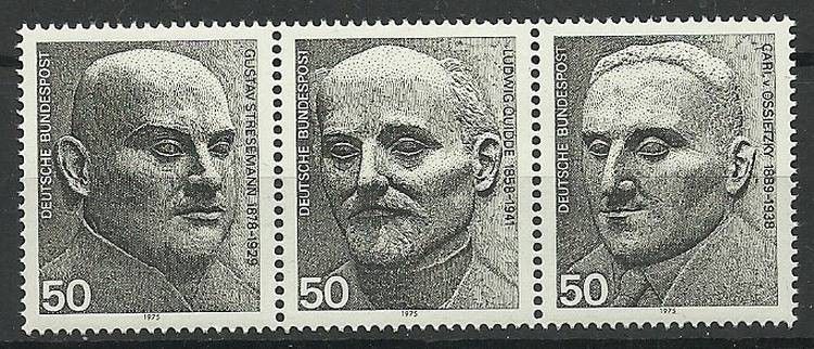 Znaczek Niemcy 1975 Mi 871-873 Czyste **