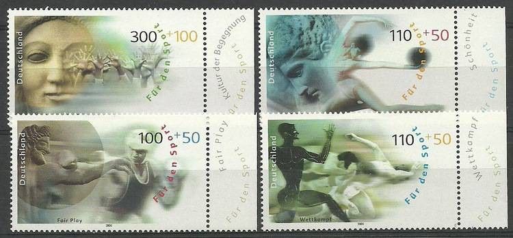 Znaczek Niemcy 2000 Mi 2094-2097 Czyste **