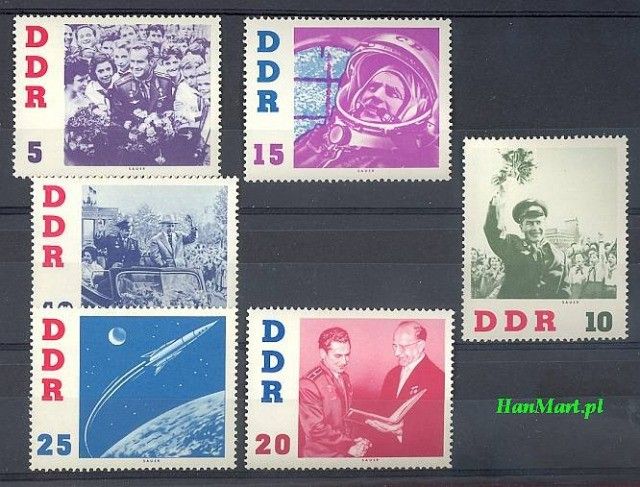 Znaczek NRD / DDR 1961 Mi 863-868 Czyste **