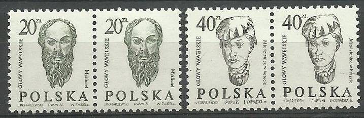 Znaczek Polska 1986 Mi 3036-3037 Fi 2888-2889 Czyste **