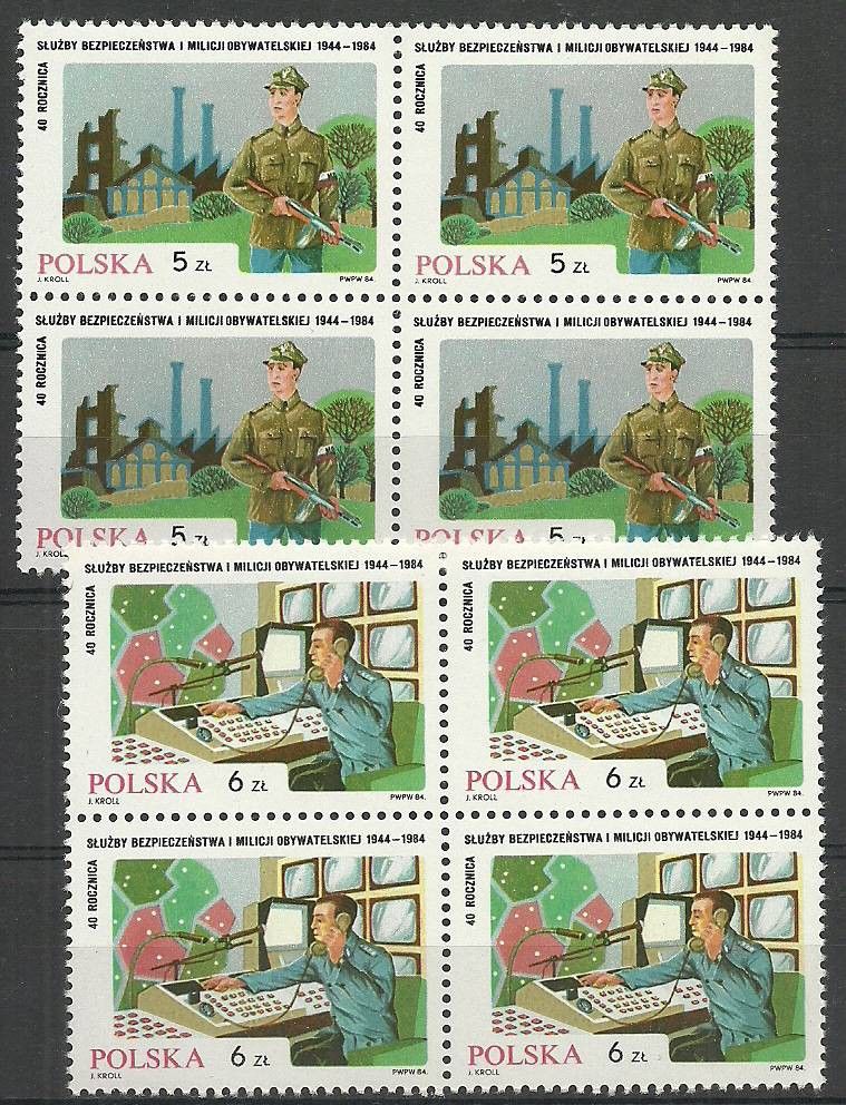 Znaczek Polska 1984 Mi 2937-2938 Fi 2789-2790 Czyste **