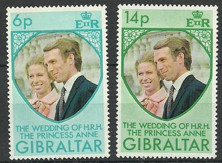 Znaczek Gibraltar 1973 Mi 308-309 Czyste **