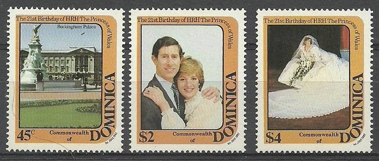 Znaczek Dominika 1982 Mi 787-789 Czyste **