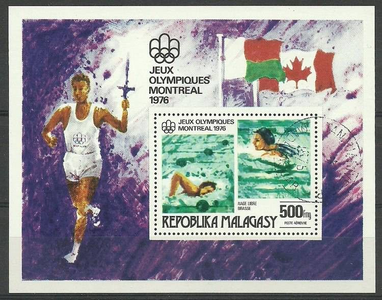 Znaczek Madagaskar 1976 Mi bl 10 Stemplowane
