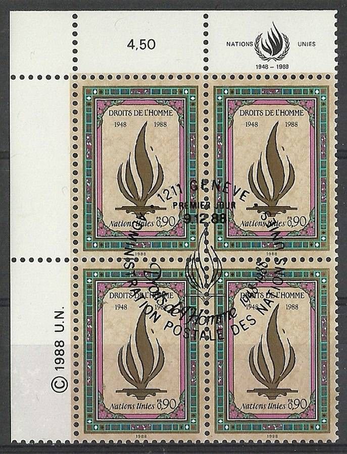 Znaczek Narody Zjednoczone Genewa 1988 Mi 171 Stemplowane