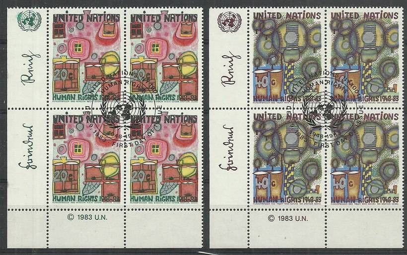 Znaczek Narody Zjednoczone Nowy Jork 1983 Mi 438-439 Stemplowane