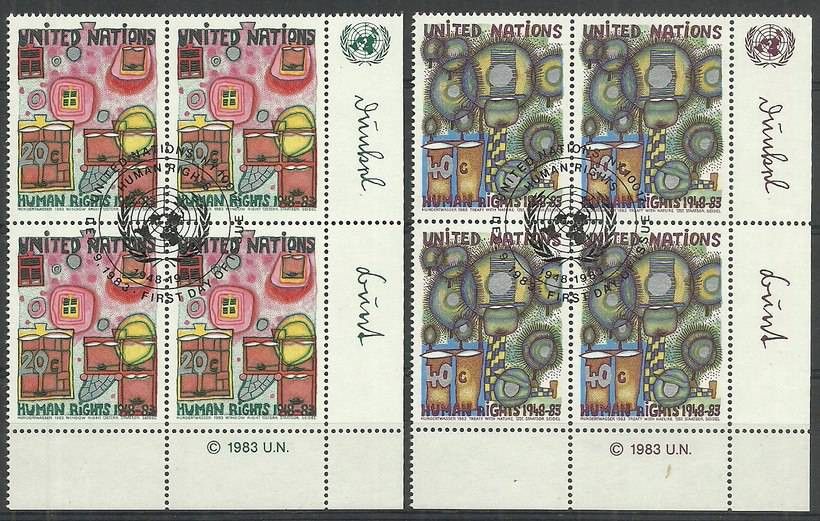 Znaczek Narody Zjednoczone Nowy Jork 1983 Mi 438-439 Stemplowane