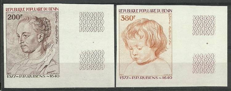 Znaczek Benin 1977 Mi 123-124B Czyste **