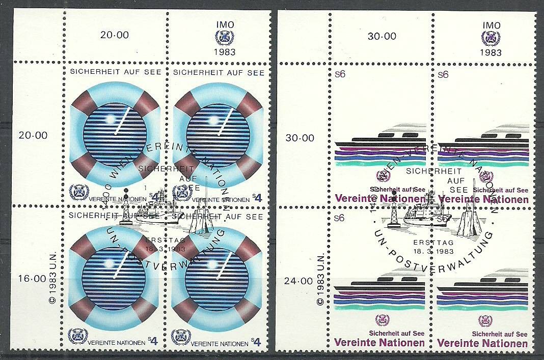 Znaczek Narody Zjednoczone Wiedeń 1983 Mi 30-31 Stemplowane