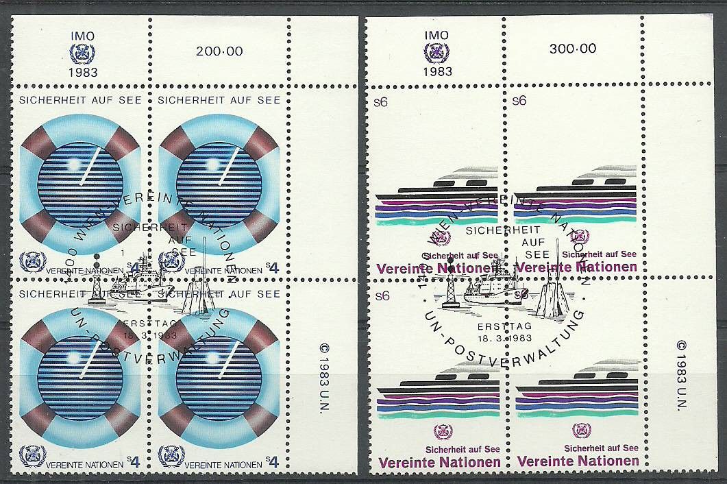 Znaczek Narody Zjednoczone Wiedeń 1983 Mi 30-31 Stemplowane