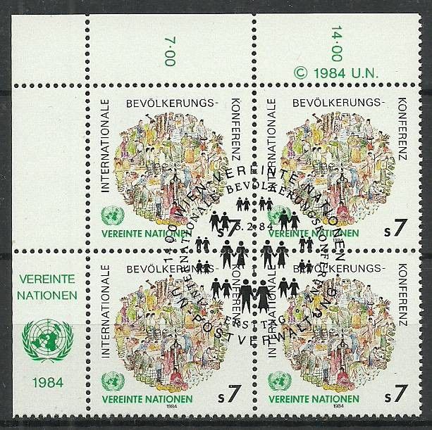 Znaczek Narody Zjednoczone Wiedeń 1984 Mi 38 Stemplowane