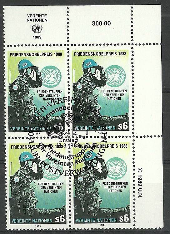Znaczek Narody Zjednoczone Wiedeń 1989 Mi 91 Stemplowane