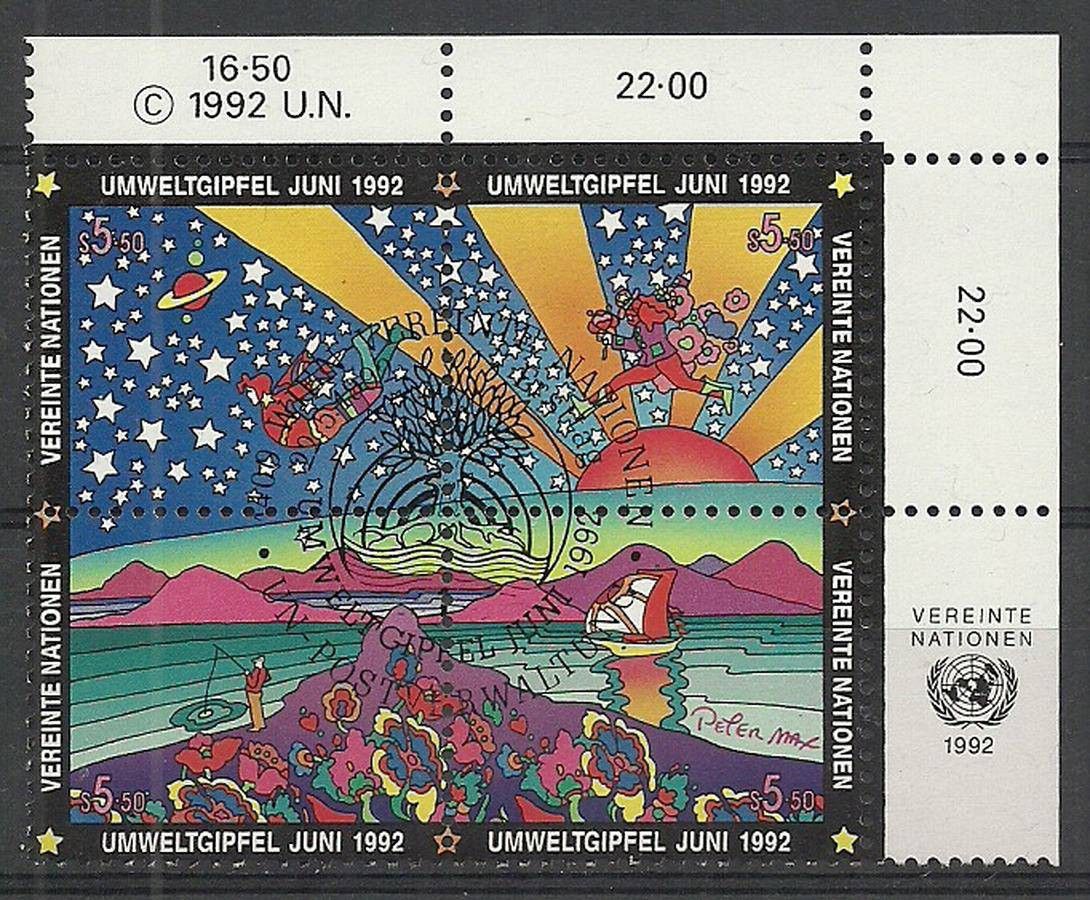 Znaczek Narody Zjednoczone Wiedeń 1992 Mi 129-132 Stemplowane