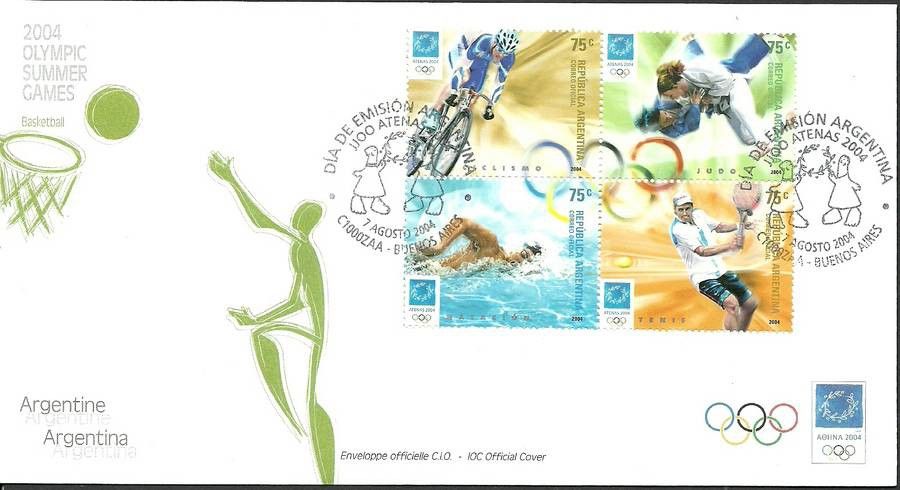 Znaczek Argentyna 2004 Mi 2920-2923 FDC