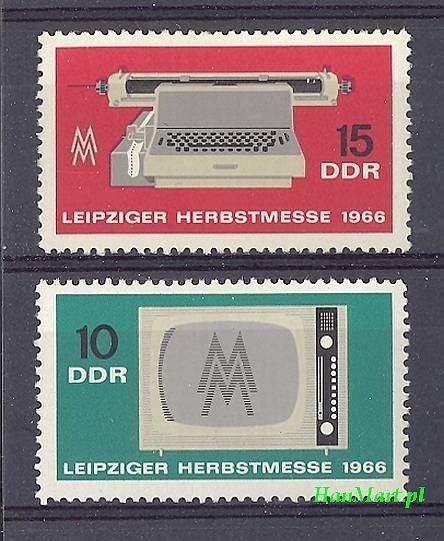 Znaczek NRD / DDR 1966 Mi 1204-1205 Czyste **
