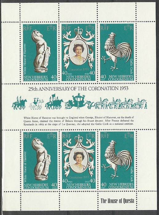 Znaczek Nowe Hebrydy 1976 Mi ark 516-518 Czyste **