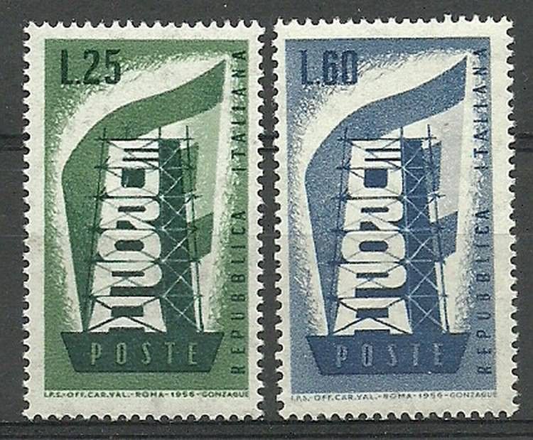 Znaczek Włochy 1956 Mi 973-974 Czyste **