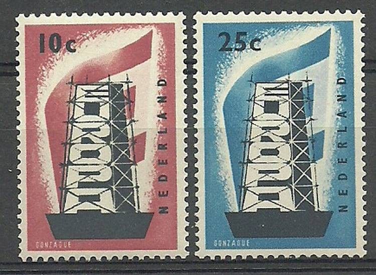 Znaczek Holandia 1956 Mi 683-684 Czyste **