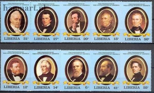 Znaczek Liberia 1981 Mi 1219-1228 Czyste **