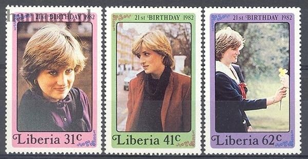 Znaczek Liberia 1982 Mi 1248-1250 Czyste **