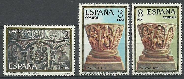 Znaczek Hiszpania 1974 Mi 2112-2114 Czyste **