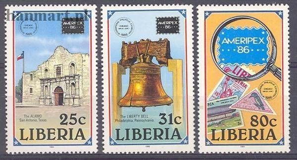 Znaczek Liberia 1986 Mi 1349-1351 Czyste **