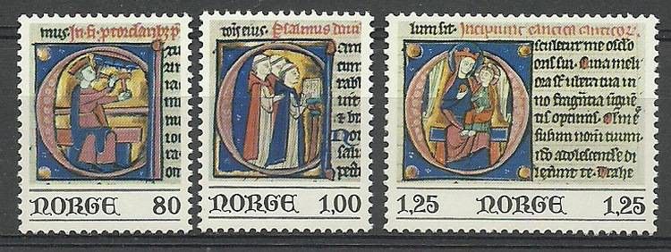 Znaczek Norwegia 1977 Mi 755-757 Czyste **
