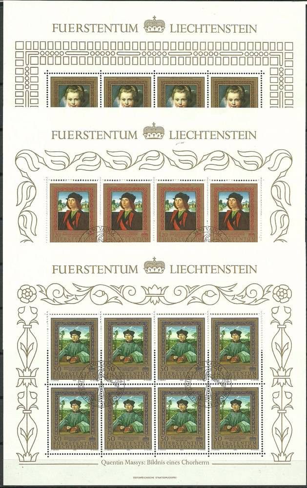 Znaczek Liechtenstein 1985 Mi ark 881-883 Stemplowane