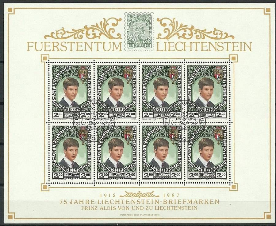 Znaczek Liechtenstein 1987 Mi ark 921 Stemplowane