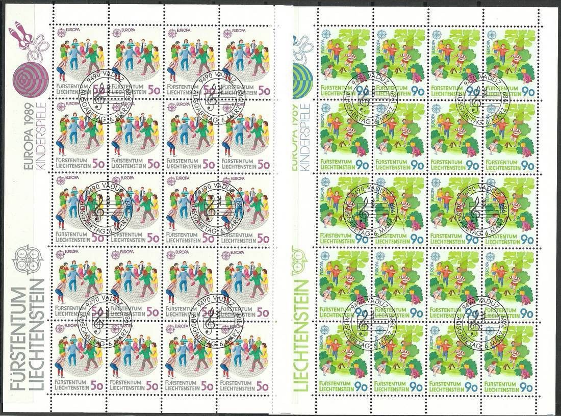 Znaczek Liechtenstein 1989 Mi ark 960-961 Stemplowane