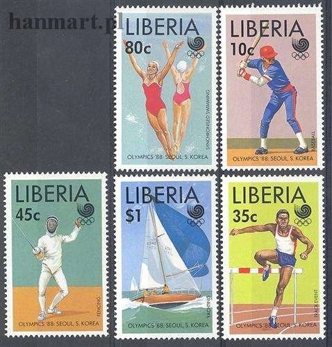 Znaczek Liberia 1988 Mi 1424-1428 Czyste **