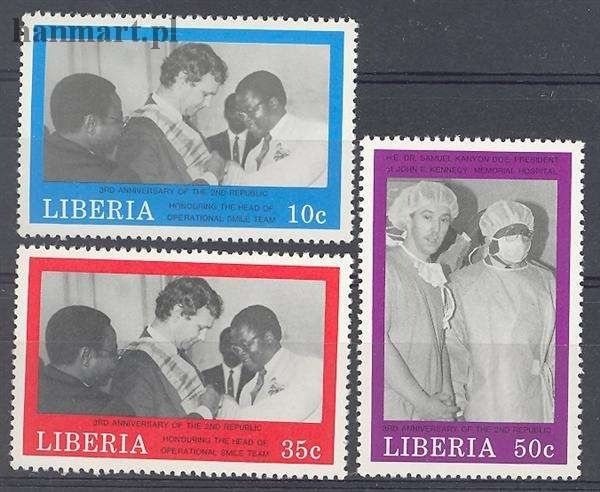 Znaczek Liberia 1989 Mi 1439-1441 Czyste **
