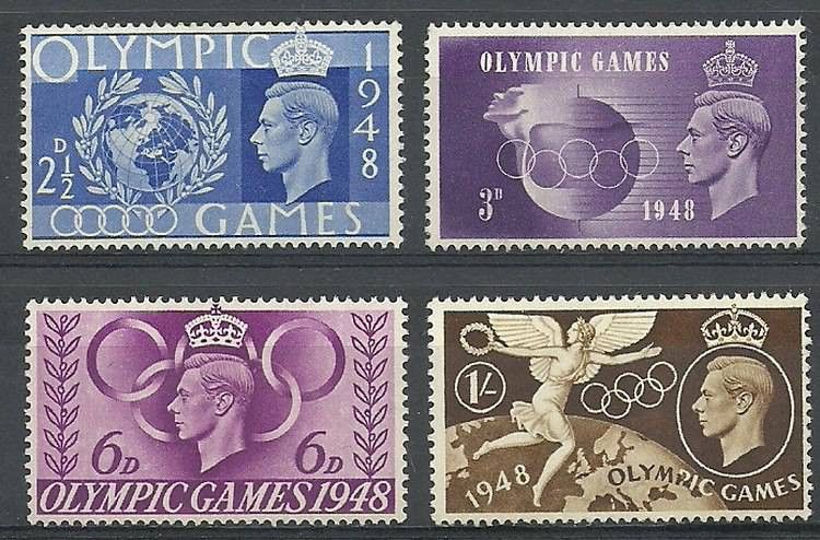 Znaczek Wielka Brytania 1948 Mi 237-240 Czyste **