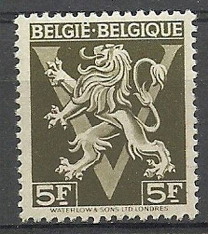Znaczek Belgia 1944 Mi 706I Czyste **