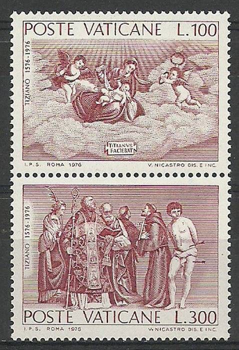 Znaczek Watykan 1976 Mi 678-679 Czyste **