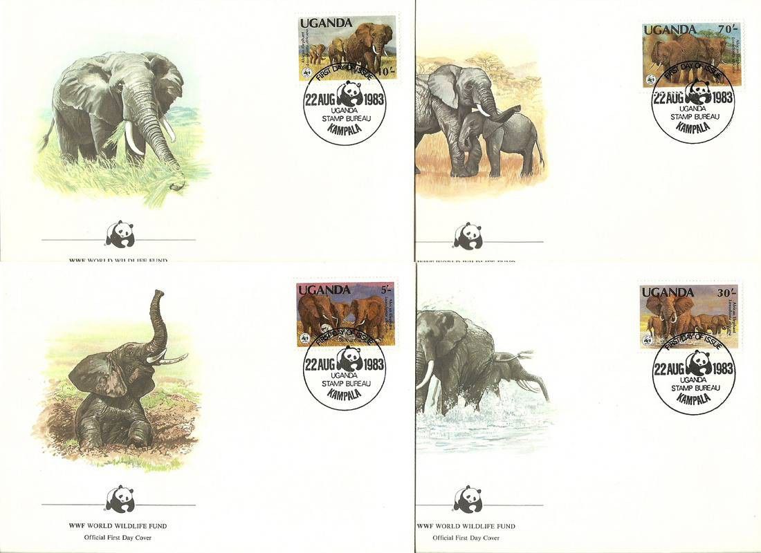 Znaczek Uganda 1983 Mi 361-364 FDC
