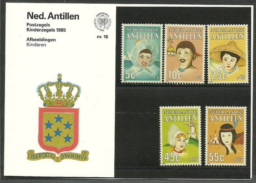 Znaczek Antyle Holenderskie 1985 Mi 564-568 Czyste **