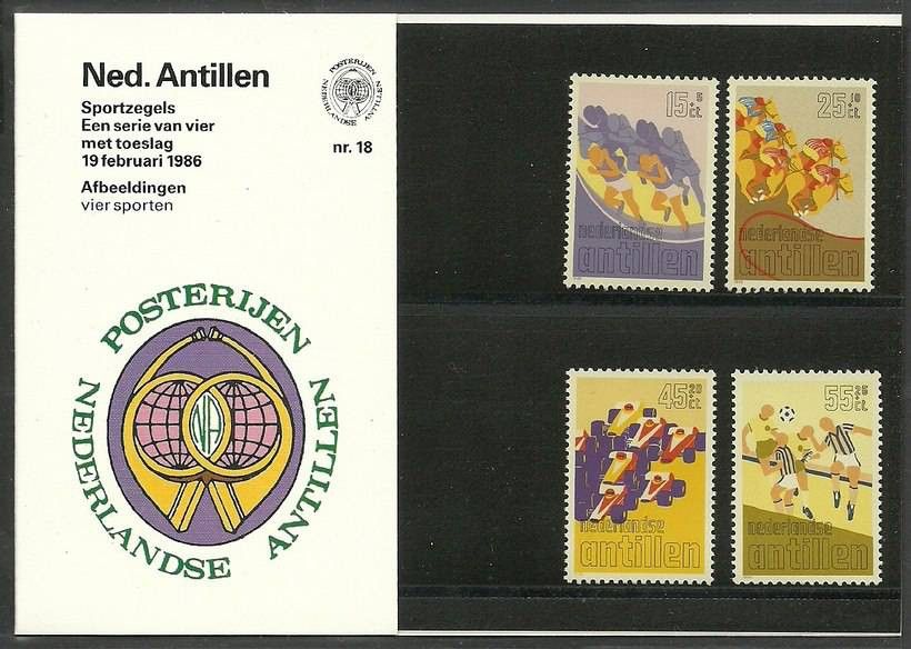 Znaczek Antyle Holenderskie 1986 Mi 582-585 Czyste **