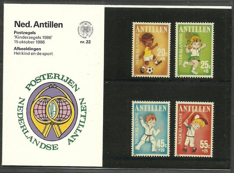 Znaczek Antyle Holenderskie 1986 Mi 596-599 Czyste **