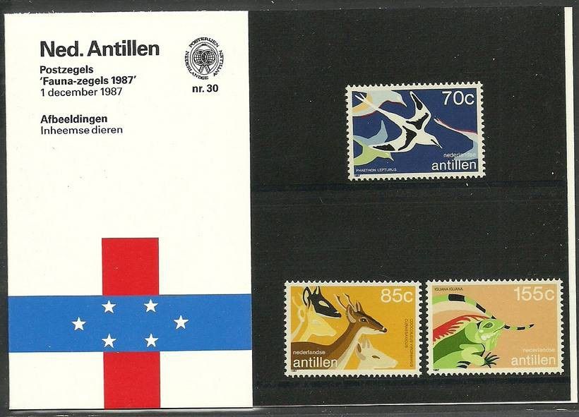 Znaczek Antyle Holenderskie 1987 Mi 622-624 Czyste **