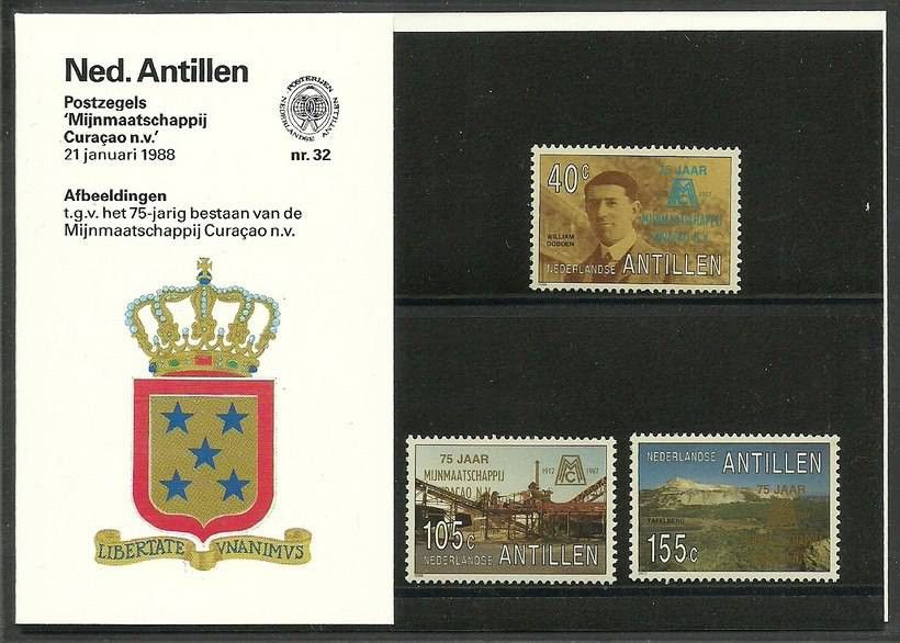Znaczek Antyle Holenderskie 1988 Mi 627-629 Czyste **