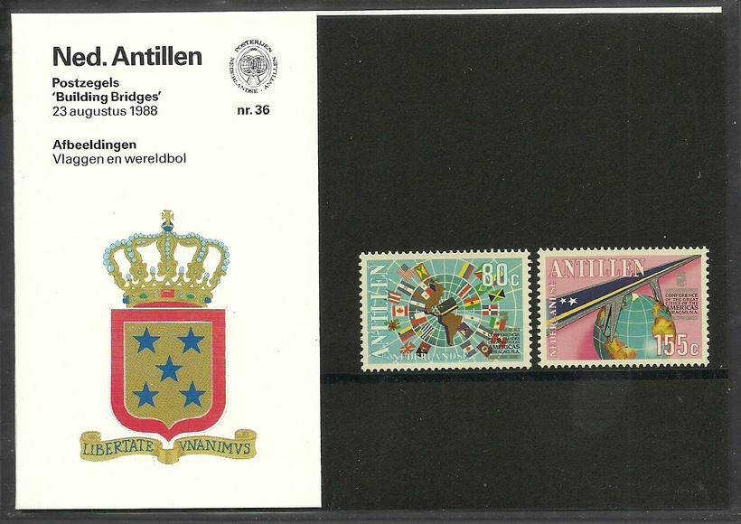 Znaczek Antyle Holenderskie 1988 Mi 640-641 Czyste **
