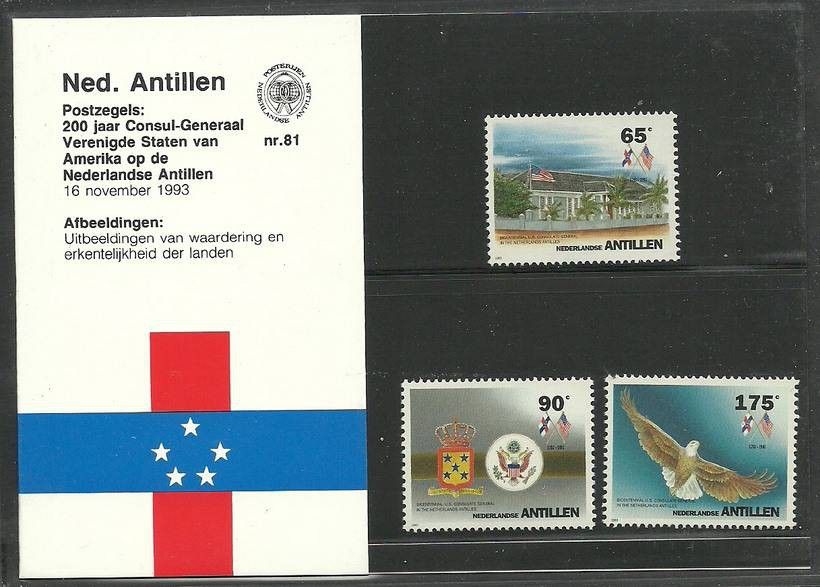 Znaczek Antyle Holenderskie 1993 Mi 789-791 Czyste **