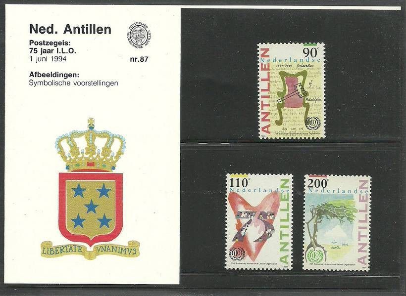 Znaczek Antyle Holenderskie 1994 Mi 809-811 Czyste **