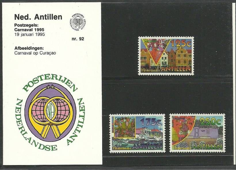 Znaczek Antyle Holenderskie 1995 Mi 824-826 Czyste **